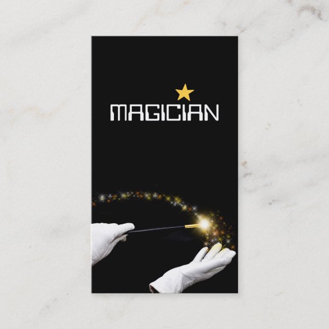 Magic Magician Card Poker Trick-underhållning Visitkort (Framsida)