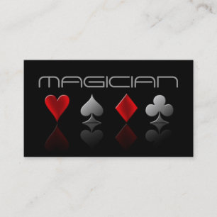 Magic Magician Card Poker Trick-underhållning Visitkort