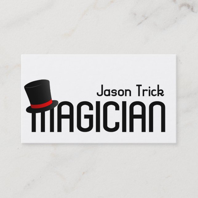 Magic Magician Card Trick Poker Chip Entertainment Visitkort (Framsida)