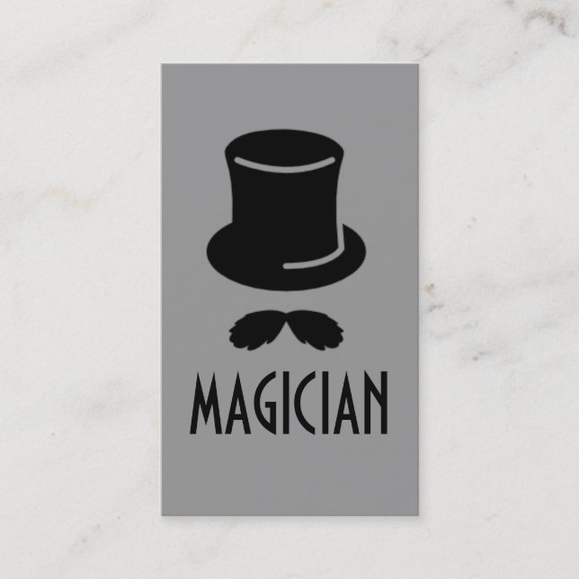Magic Magician Card Trick Poker Chip Entertainment Visitkort (Framsida)