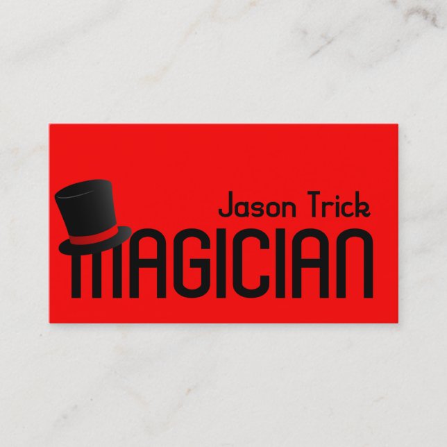 Magic Magician Card Trick Poker Chip Entertainment Visitkort (Framsida)
