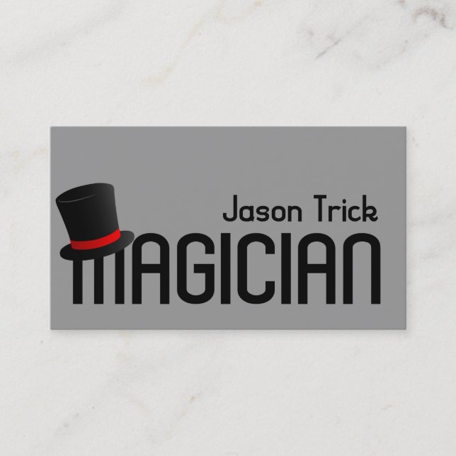 Magic Magician Card Trick Poker Chip Entertainment Visitkort (Framsida)