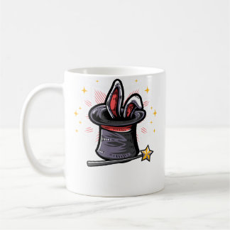 Magic Magician Hat Rabbit In A Hat Magic Wand Kaffemugg