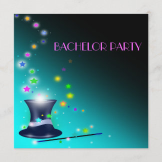 Magic Magicians Hat Bachelor Party-inbjudan Inbjudningar