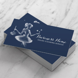 Magic Maid Städning Household Navy Blue Visitkort