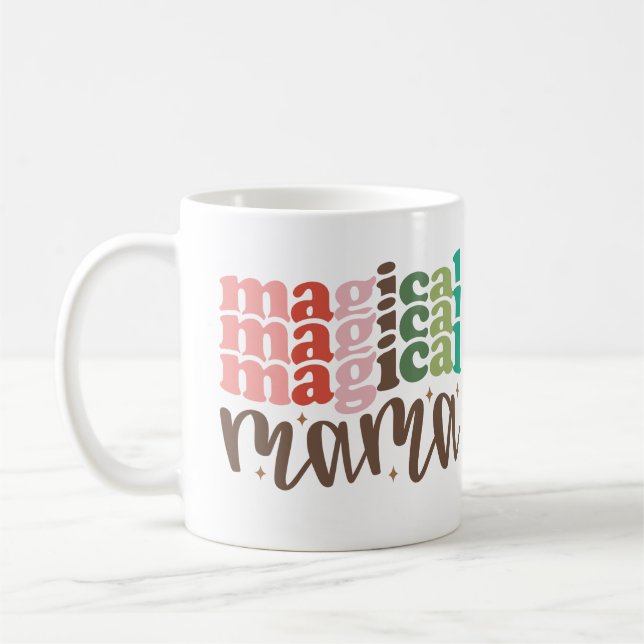 Magic Mamma Retro Groovy-Helgdagar Kaffemugg (Vänster)