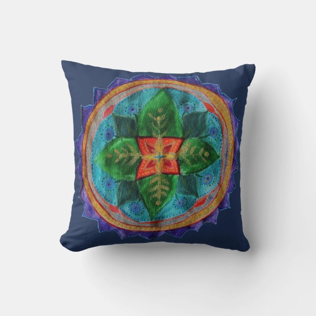 Magic Mandala Throw Cushion 41 cm x 41 cm Kudde (Framsida)