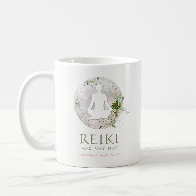 Magic Måne och Greenery Reiki  Kaffemugg (Vänster)