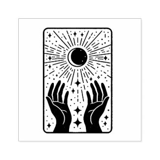 Magic Måne Tarot Card Rubber Frimärke Stämpel