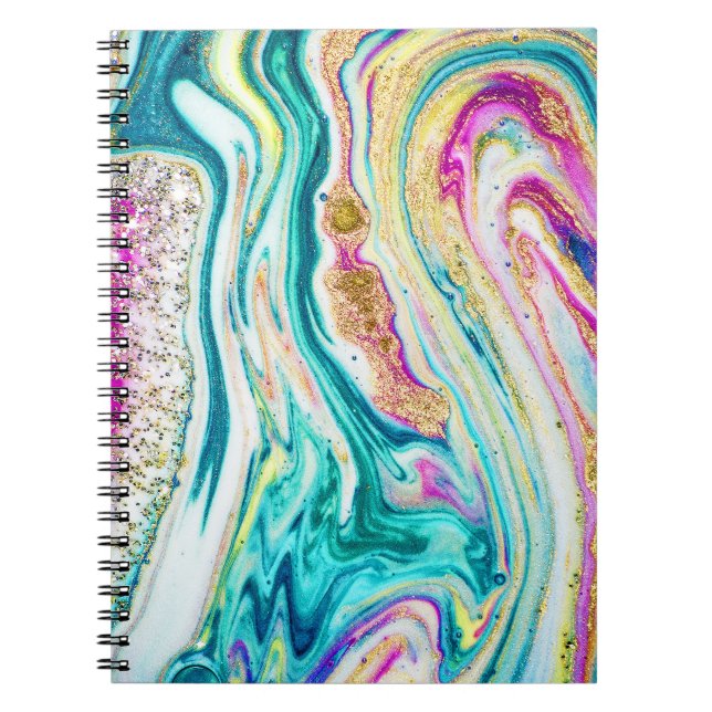 Magic Marbling: Metallic Paint Design. Anteckningsbok (Framsidan)