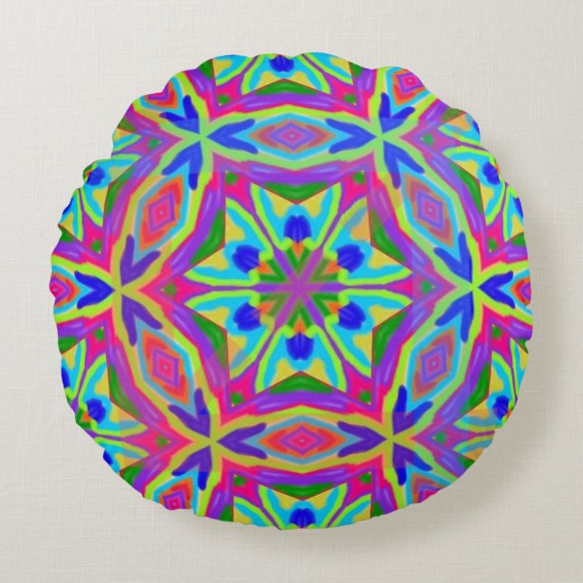 Magic Markers Mandala Rund Kudde (Framsidan)