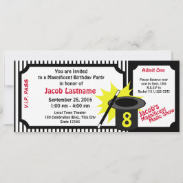 Magic Me Birthday Red Inbjudningar