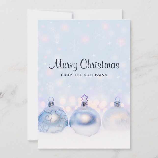 Magic Metallic Jul Bollar Photograph Julkort (Framsida)