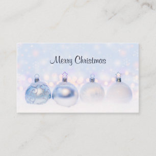 Magic Metallic Jul Bollar Photograph Visitkort