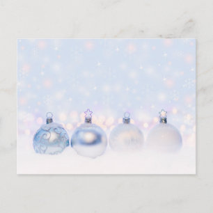 Magic Metallic Jul Bollar Photograph Vykort