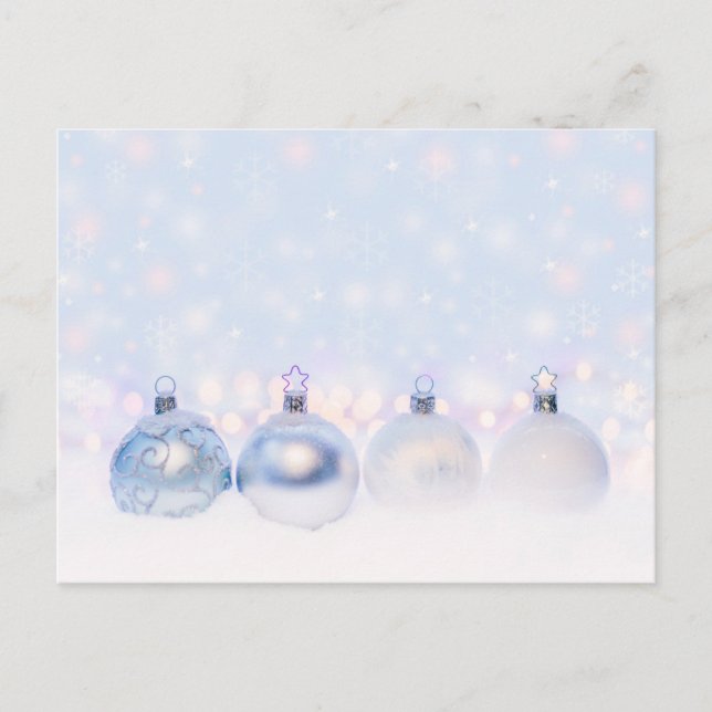 Magic Metallic Jul Bollar Photograph Vykort (Framsida)