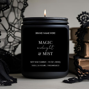 Magic Midnight & Mist Candle-etikett Anpassnings Fyrkantigt Klistermärke
