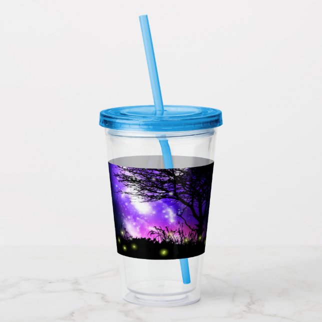 Magic Milky Way Acrylic Tumbler Take Away Mugg (Vänster)