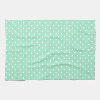 Magic Mint och White Polka Dot Mönster Kökshandduk