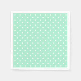 Magic Mint och White Polka Dot Mönster Pappersservett