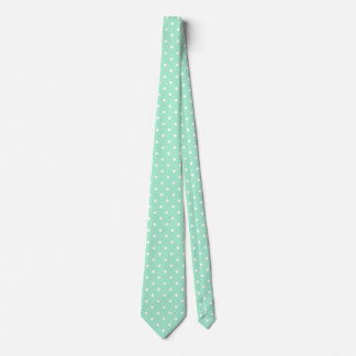 Magic Mint och White Polka Dot Mönster Slips