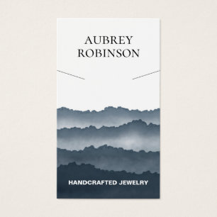 Magic Misty Mountains Grått Necklace Visning Card Visitkort