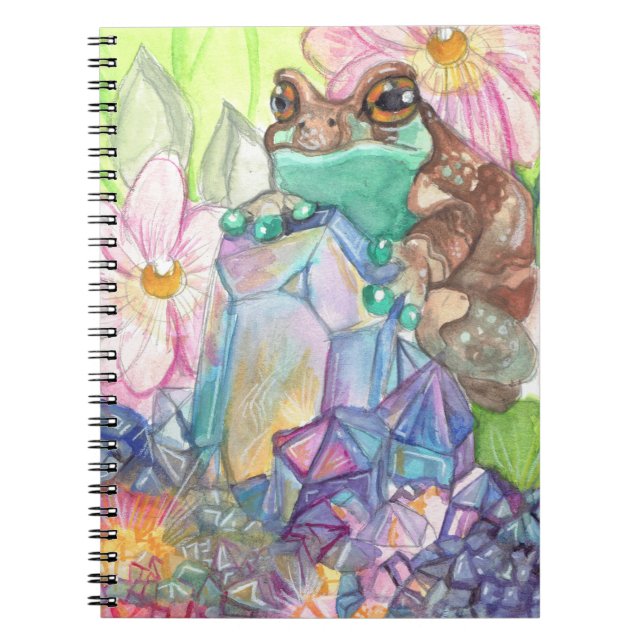 Magic Mjölk Frog Watercolor Anteckningsbok (Framsidan)