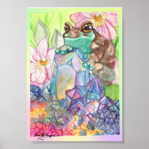 Magic Mjölk Frog Watercolor Poster