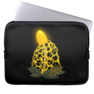 Magic Möhippa Veil Sparkly Gult Mushroom Laptop Fodral
