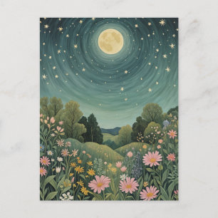 Magic Moonlit Meadow Vykort