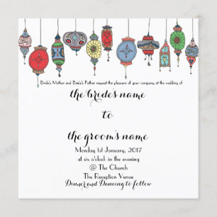 Magic Moroccan Lanterns Wedding bjudande Inbjudningar