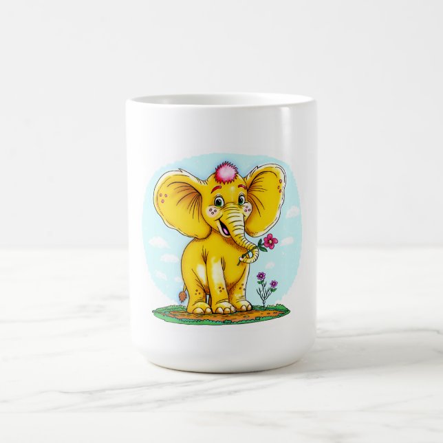 Magic Morphing Mug – Cute Elephant  Magisk Mugg (Center)