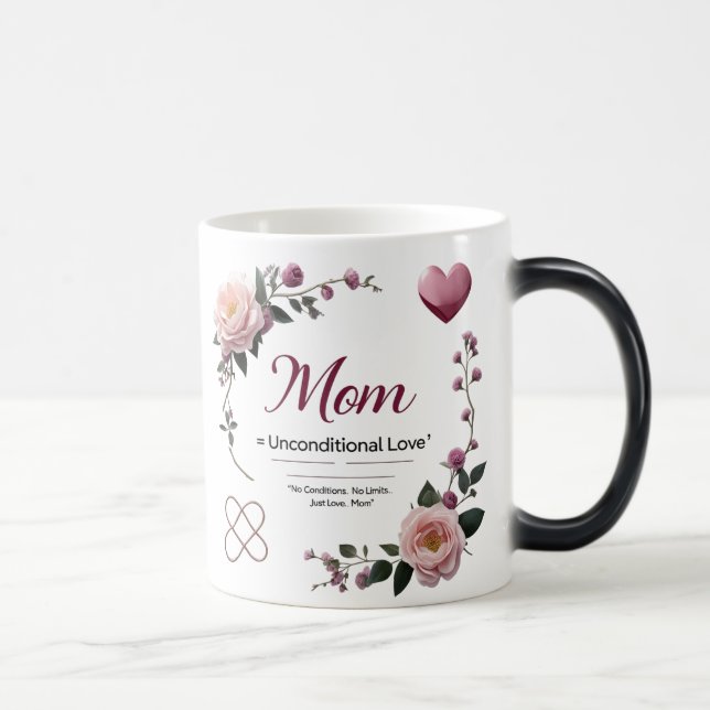 Magic Morphing Mugg - Blommigt Mamma Kärlek (Höger)