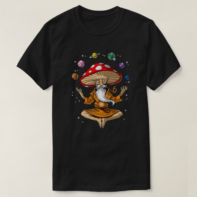 MAGIC MUSHROOM BUDDHA 4 T SHIRT (Design framsida)