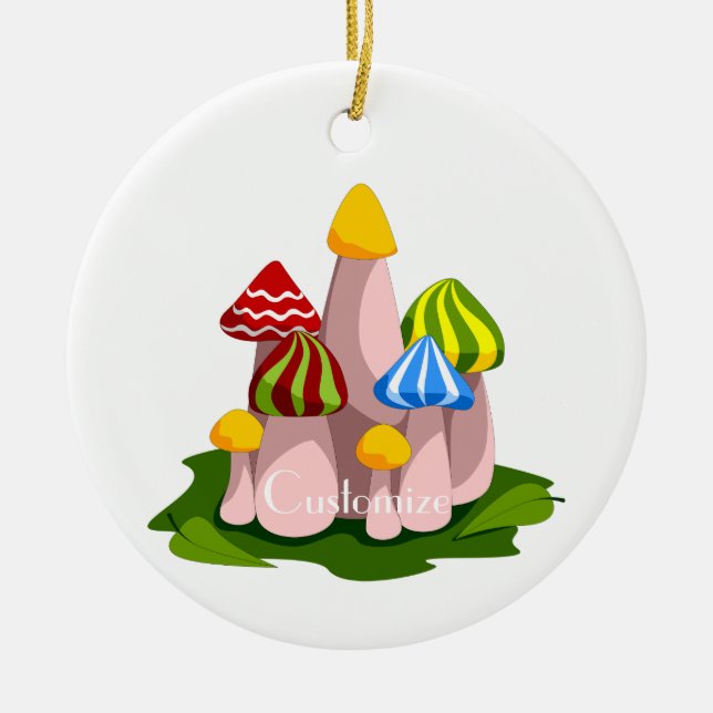 Magic Mushroom Cathedral Thunder_Cove Julgransprydnad Keramik (Framsidan)