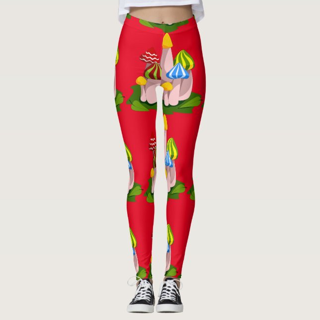 Magic Mushroom Cathedral Thunder_Cove Leggings (Framsida)