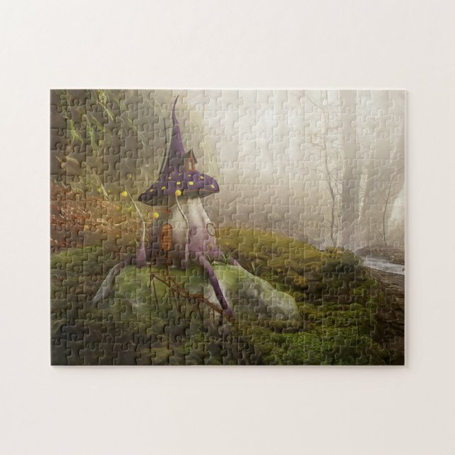 Magic Mushroom Fairy Forest Puzzle Pussel (Horisontell)