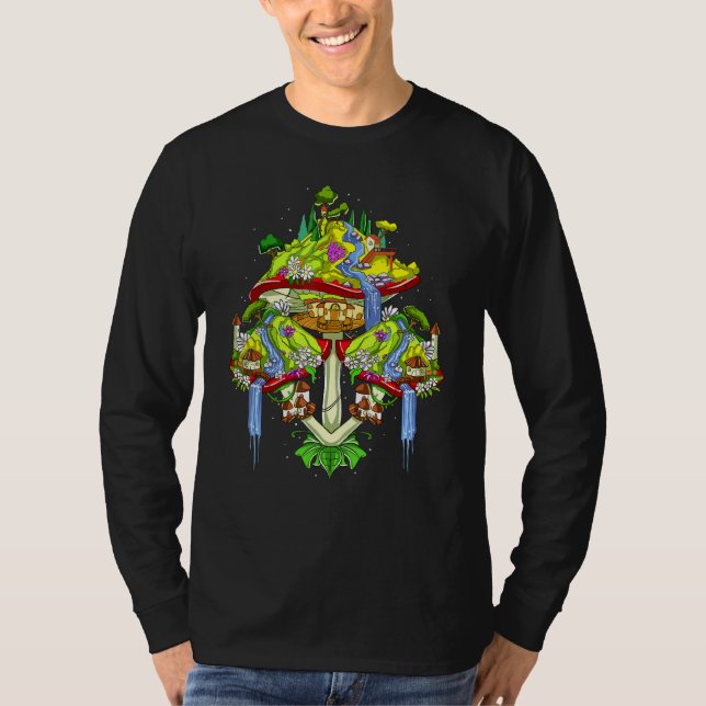 Magic Mushroom House Inspired Mushroom Kingdom Rel T Shirt (Framsida)