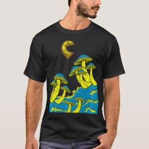 Magic Mushroom Måne Psychedelic Trippy EDM Galay G T Shirt