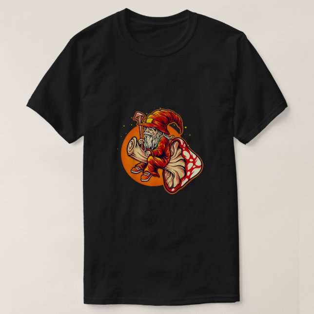 Magic Mushroom Resa Psychedelic TShirt T Shirt (Design framsida)