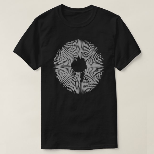 Magic Mushroom Spore Print Psilocybe Cubensis T Shirt (Design framsida)