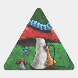 Magic Mushroom Triangelformat Klistermärke