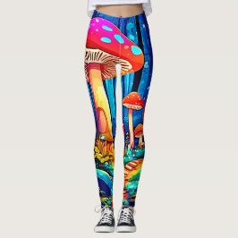 Magic Mushroom Väg Leggings