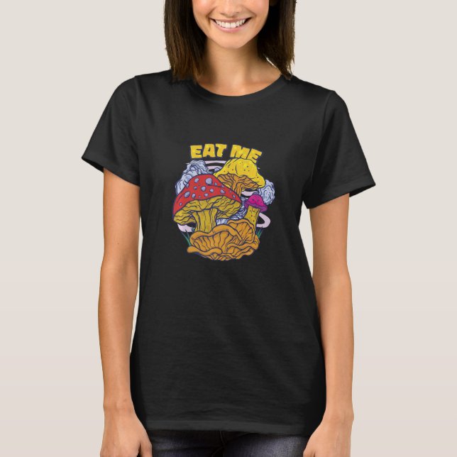 Magic Mushrooms Psychedelic Psilocybin Fungus Hipp T Shirt (Framsida)