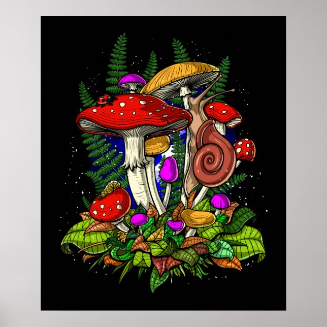 Magic Mushrum Fungi Poster (Framsidan)
