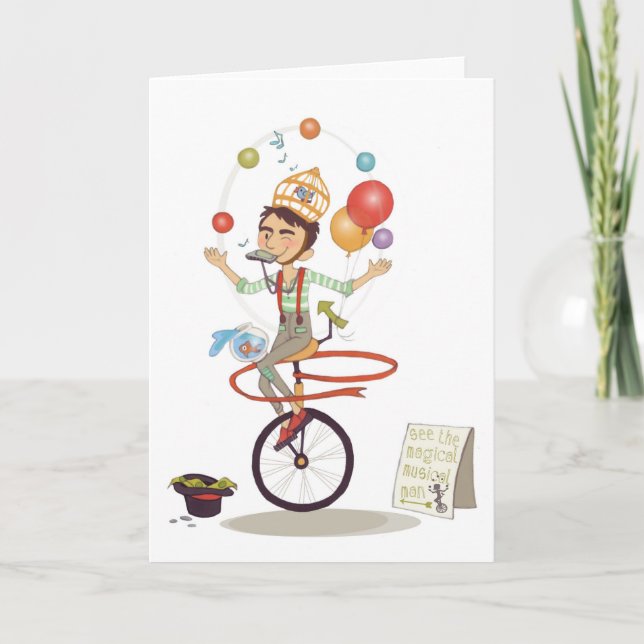 Magic Musical Man (notecard) Kort (Framsida)