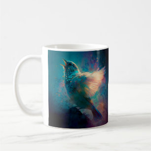 Magic Mystical Bird som sjunger Sång Kaffemugg