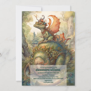 Magic Mystical Dragon Baby Shower Inbjudningar