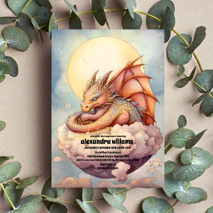 Magic Mystical Dragon Baby Shower Inbjudningar