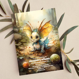 Magic Mystical Dragon Baby Shower Inbjudningar
